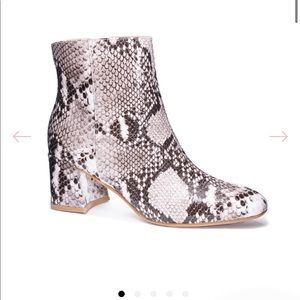 Chinese Laundry Snake Skin Booties